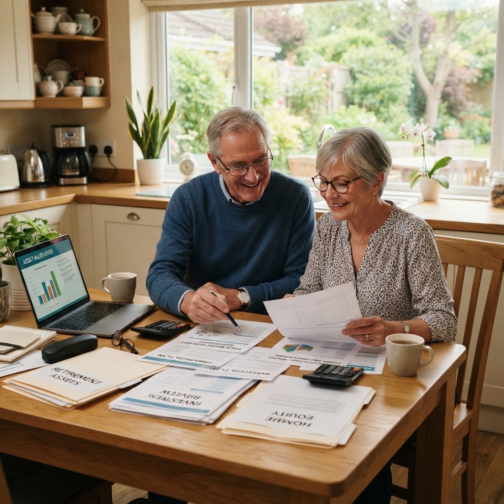 Homeowner couple reviewing reverse mortgage options — Why I Think Financial Advisors Are Ignoring Your Biggest Retirement Asset